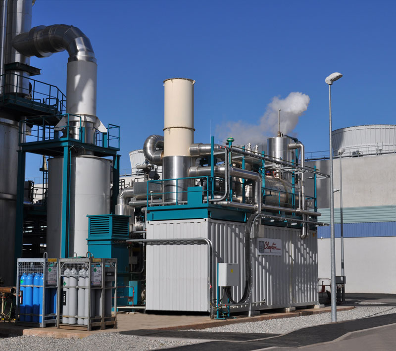 Stoom voor energie centrale Emile Huchet, gebouwd door Siemens Power Generation